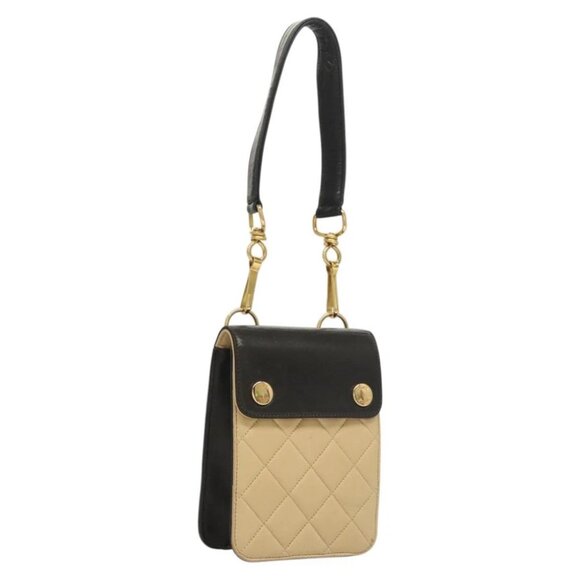 CHANEL Hand Bag Lamb Skin Beige CC - Picture 1 of 16